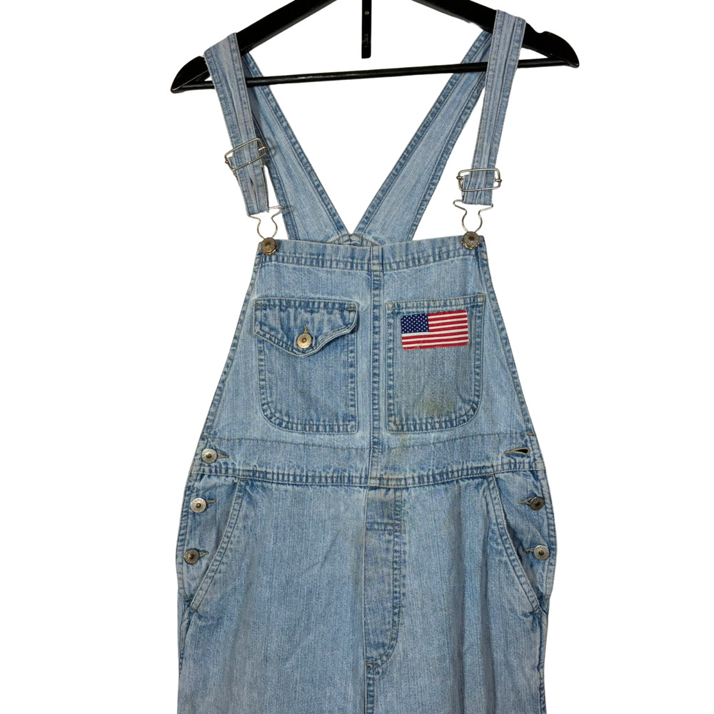 Xhilaration Bib Overalls Denim Jeans Small Retro 90s Vintage See Photos Stains - Picture 12 of 12